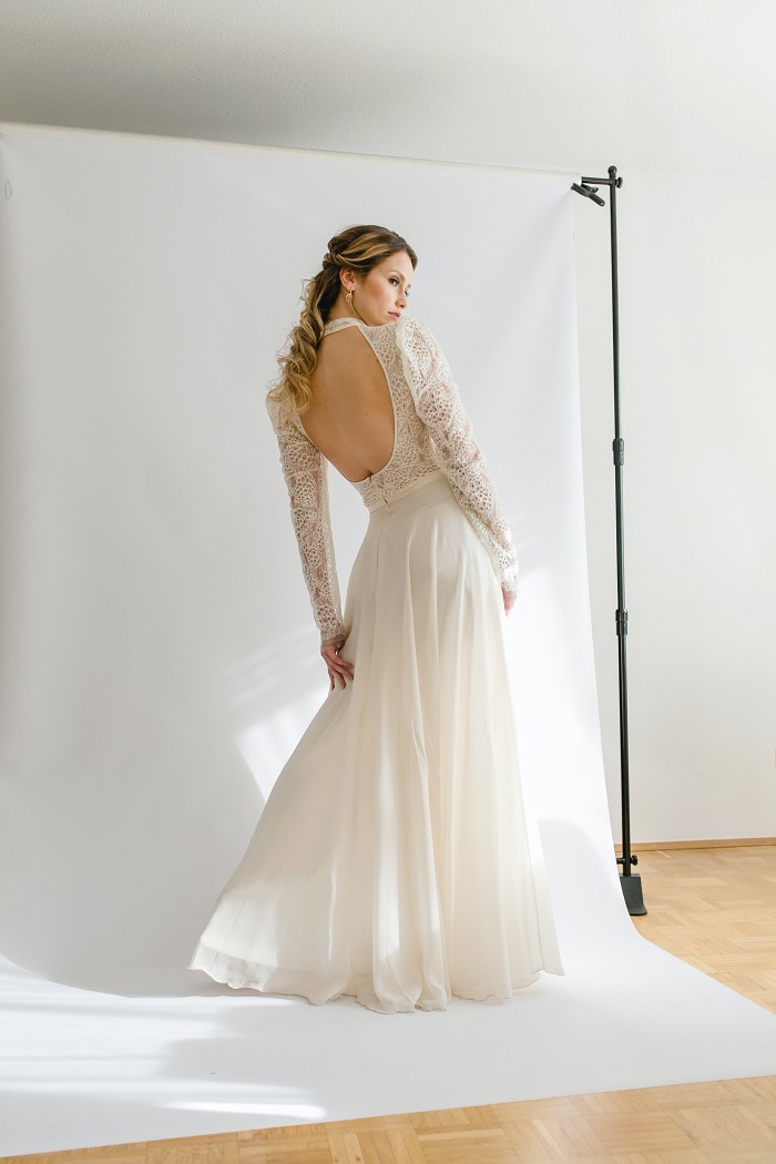 thereseundluise-brautkleid-martina-keulenärmel-spitze-tiefer-rücken