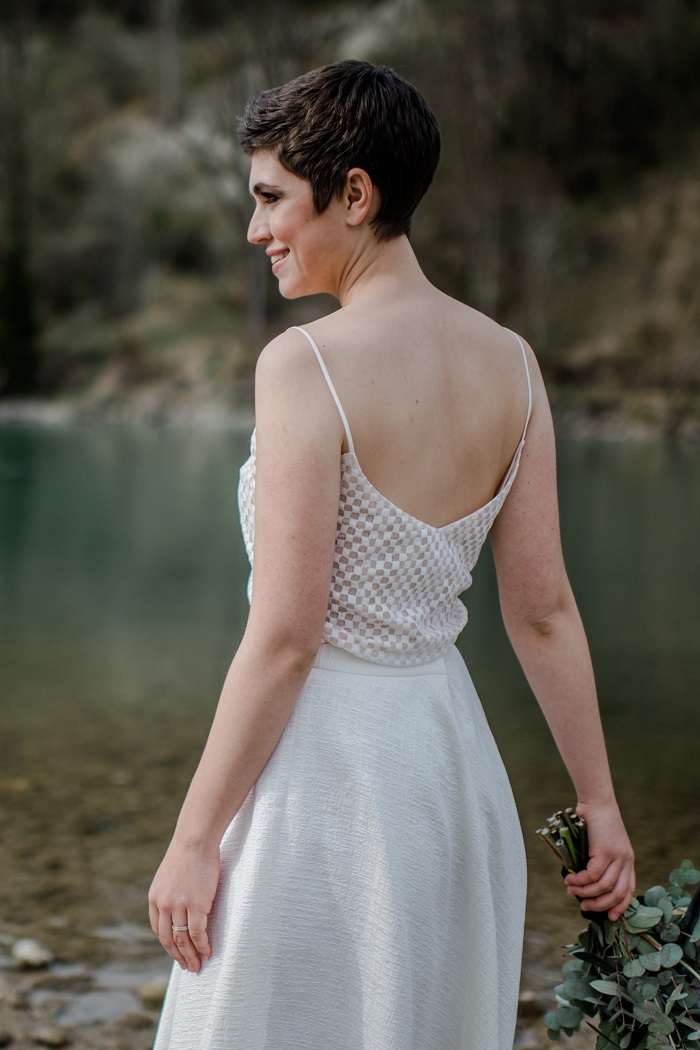 thereseundluise-brautrock-midi-aus-cloque-spitzetop-spagettiträger